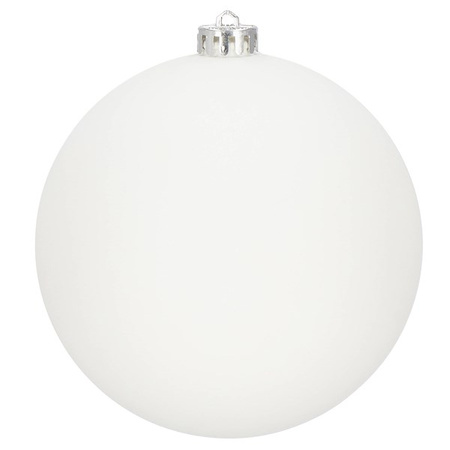 Bombki choinkowe 2 szt. ozdoby świąteczne zawieszki 15 cm białe