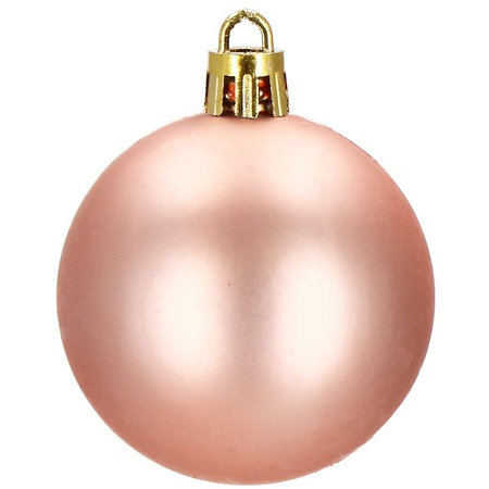 Bombki choinkowe 77 szt. rose gold zestaw choinkowy