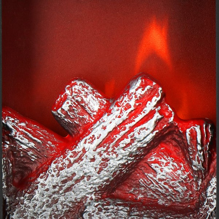 Kominek LED na baterie 60x10x19,5 cm dekoracyjna lampa z efektem płomienia, czarne