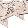 Ozdoba choinkowa 7cm drewniana, świąteczna zawieszka gwiazdy zestaw 6 szt.