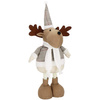 Renifer 50-67cm ozdoba świąteczna, krasnal świąteczny, gnom na teleskopowych nóżkach brązowy