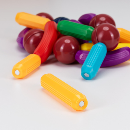 Klocki magnetyczne konstrukcyjne 3D duży zestaw 100 szt. patyczki i kulki