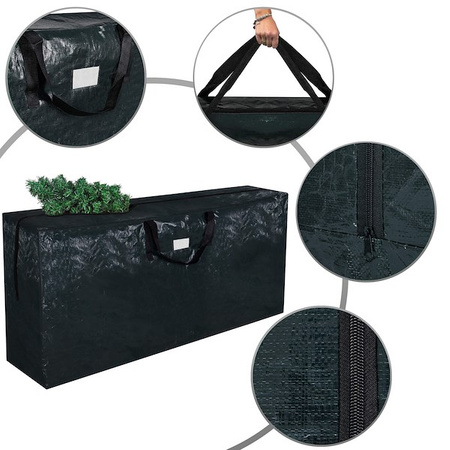 Pokrowiec na choinkę 165 cm torba, worek do przechowywania choinek ciemna zieleń