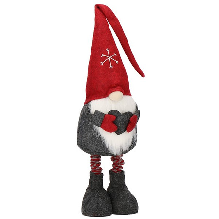 Skrzat 60-80 cm ozdoba świąteczna, krasnal świąteczny, gnom grafitowy na teleskopowych nóżkach