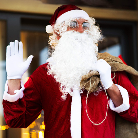 Strój św. Mikołaja 12 elementów, kostium welurowy przebranie czerwony