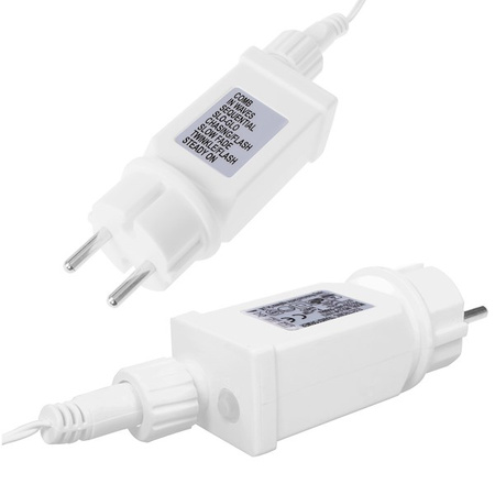 Kurtyna świetlna 92 led girlanda gwiazdki, lampki wewnętrzno-zewnętrzne sople zimny biały