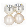 Bombki choinkowe 4 szt. ozdoby świąteczne zawieszki 12 cm srebrne