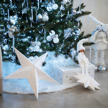 Lampki choinkowe zewnętrzne, wewnętrzne 500 led zimny biały+ zimny biały flash 27,5 m światełka świąteczne