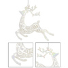 Zawieszka choinkowa kremowa ozdoba renifer na choinkę 13,5 cm