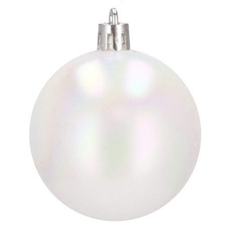 Bombki choinkowe 30 szt. ozdoby świąteczne biały