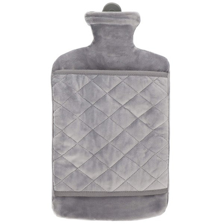 Ocieplacz, termofor duży ogrzewacz do rąk gumowy 1,8L szary