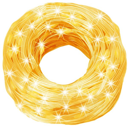 Kurtyna świetlna 300 led girlanda, lampki wewnętrzno-zewnętrzne sople biały ciepły + flash