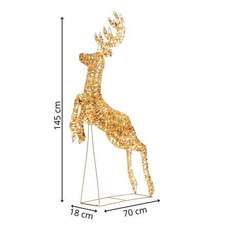 Renifer świecący 120 LED świąteczny dekoracja do ogrodu biały ciepły
