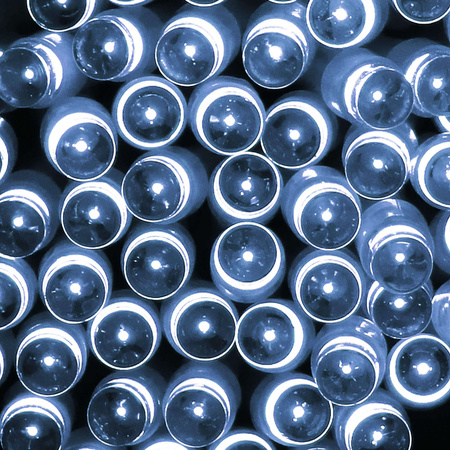 Lampki choinkowe 50 Led na baterie zimny biały z programatorem