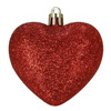 Bombki choinkowe 16 szt. komplet dekoracje świąteczne, nietłukące serca, czerwone