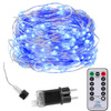 Lampki choinkowe z pilotem 480 led druciki na prąd niebieski