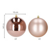 Bombki choinkowe 6 szt. ozdoby świąteczne zestaw 10 cm rose gold