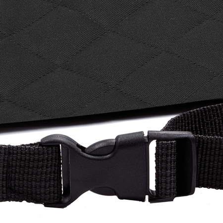 Mata na siedzenie samochodowe 102 x 50 cm czarny pokrowiec ochronny pikowany