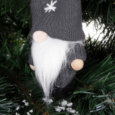 Skrzat 8cm ozdoba świąteczna, krasnal świąteczny, gnom szary