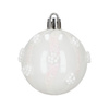 Bombki choinkowe 40 szt. komplet dekoracje świąteczne zawieszki nietłukące, białe
