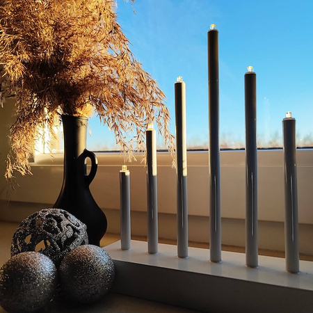 Świecznik adwentowy Led 7 świec biały