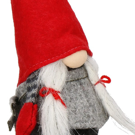 Pani skrzat 38cm ozdoba świąteczna, krasnal świąteczny, gnom siedzący