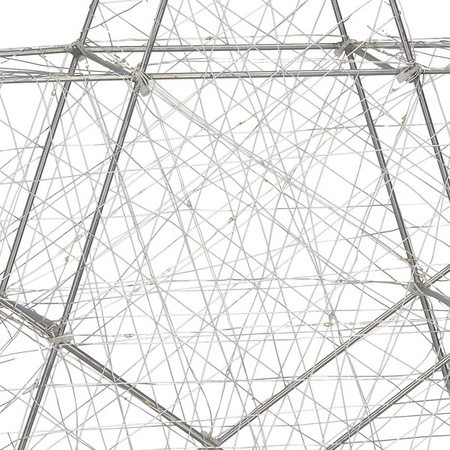 Dekoracja świąteczna 100 LED gwiazda metalowa 60 cm oświetlenie witraż