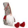 Para skrzatów 50cm ozdoba świąteczna, siedzący krasnal świąteczny, gnom czerwony, szary
