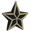 Bombka choinkowa, dekoracja świąteczna do stroika, gwiazda 15 cm nietłukąca, czarno-złota