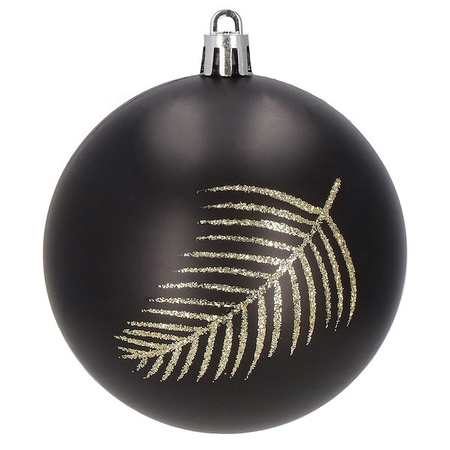 Bombki choinkowe 30 szt. ozdoby świąteczne zestaw 8 cm złote i czarne