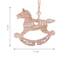 Ozdoba choinkowa 7cm drewniana, świąteczna zawieszka konie zestaw 6 szt.