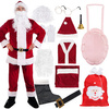 Strój św. Mikołaja 12 elementów, kostium przebranie czerwone
