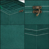 Kuferek, szkatułka na biżuterię 12x12x12 cm zielony welurowy organizer z przegródkami