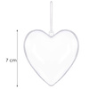 Bombki akrylowe 7cm serce plastikowe decoupage zestaw 2 szt.
