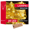 Lampki choinkowe 20 LED druciki mikro na baterie korek do butelki