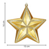 Bombka choinkowa, dekoracja świąteczna do stroika, gwiazda 15 cm nietłukąca, złota