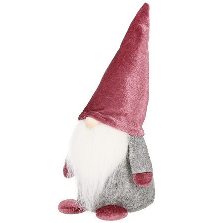 Skrzat 27 cm ozdoba świąteczna, welurowy krasnal świąteczny, gnom