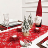 Bieżnik na stół 187x34cm obrus świąteczny ze śnieżynkami czerwony