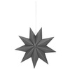 Gwiazda świąteczna papierowa zawieszka choinkowa szara