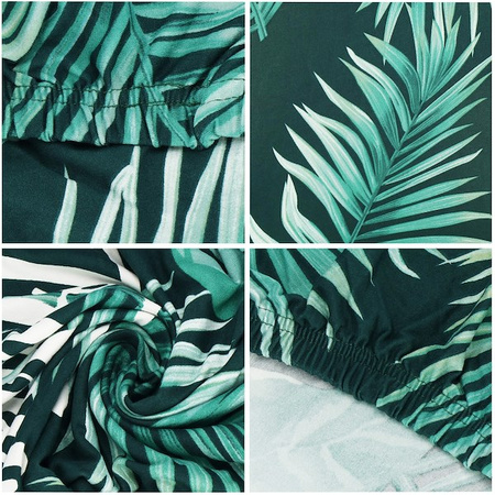 Pokrowiec na krzesło uniwersalny liście tropikalne