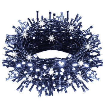 Lampki choinkowe 500 led biały zimny + flash 25m oświetlenie świąteczne IP44