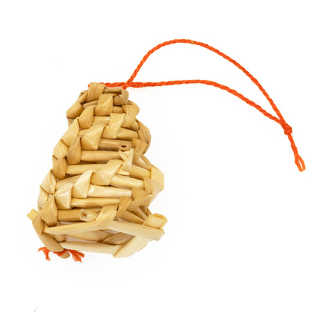 Zawieszki choinkowe ze słomy, naturalne dekoracje świąteczne 27 szt. bombki, brązowe