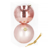 Bombki choinkowe 2 szt. ozdoby świąteczne zawieszki 15 cm rose gold