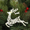 Zawieszka choinkowa kremowa ozdoba renifer na choinkę 13,5 cm