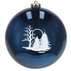 Duże bombki choinkowe 15 cm 3 szt. ozdoby świąteczne nietłukące niebieskie
