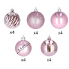 Bombki choinkowe 20 szt. ozdoby świąteczne różowy