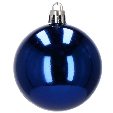 Bombki choinkowe przeźroczyste 30 szt. niebieski 6cm zestaw choinkowy