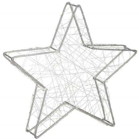 Dekoracja świąteczna 30 LED gwiazda metalowa 60 cm oświetlenie witraż