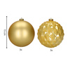 Złote bombki choinkowe 15 cm 6 szt. zestaw ozdoby choinkowe matowe i geometryczne