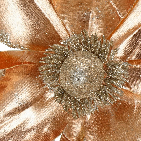 Magnolia sztuczny kwiat gałązka złoty